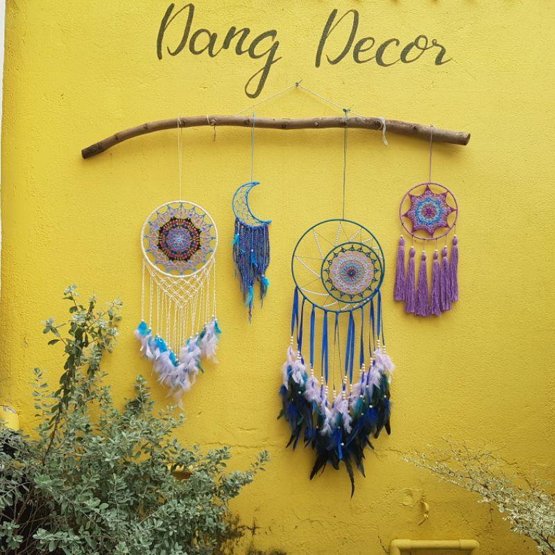 Bộ dreamcatcher mặt trăng mặt trời rực rỡ trang trí nhà cửa có nhiều màu