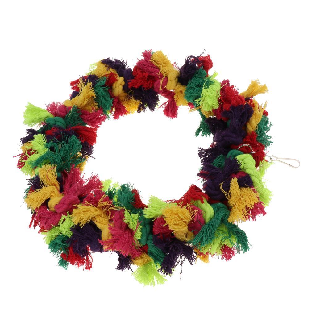 Parrot Pet Bird Bites Climb Chew Toys Hanging Cockatiel Parakeet Swing Cage
