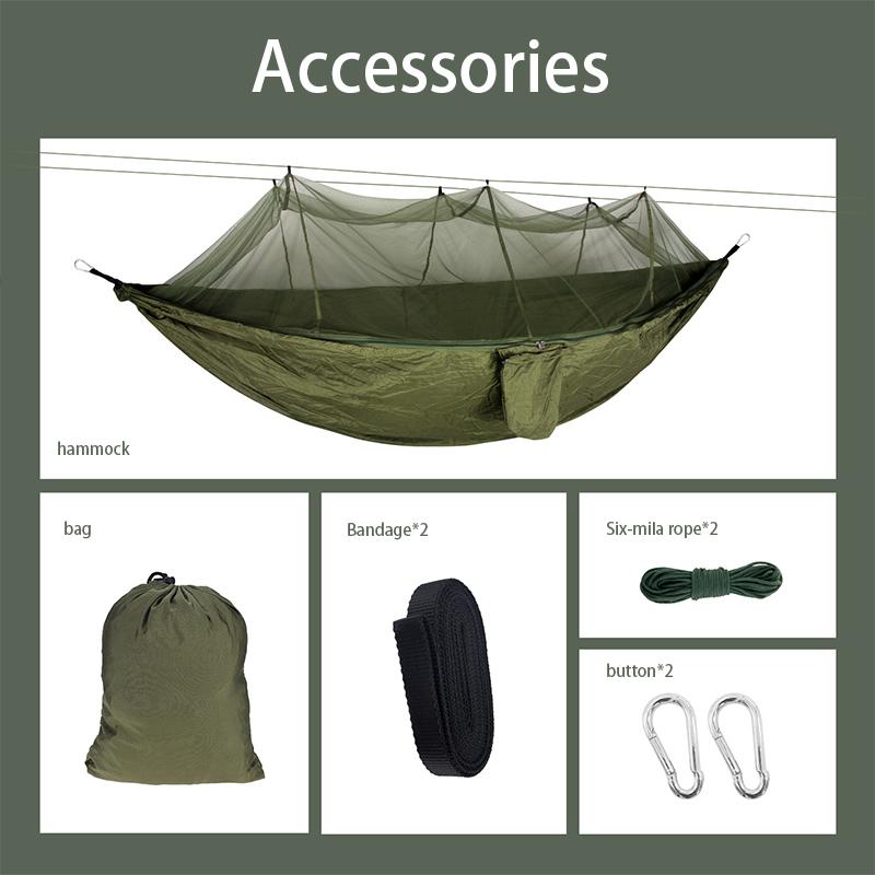 Cắm Trại/Vườn Võng Với Đèn Bắt Muỗi Đồ Gỗ Nội Ngoại Thất 1-2 Người Di Động Treo Giường Cường Lực Vải Dù Giấc Ngủ đầm Xòe