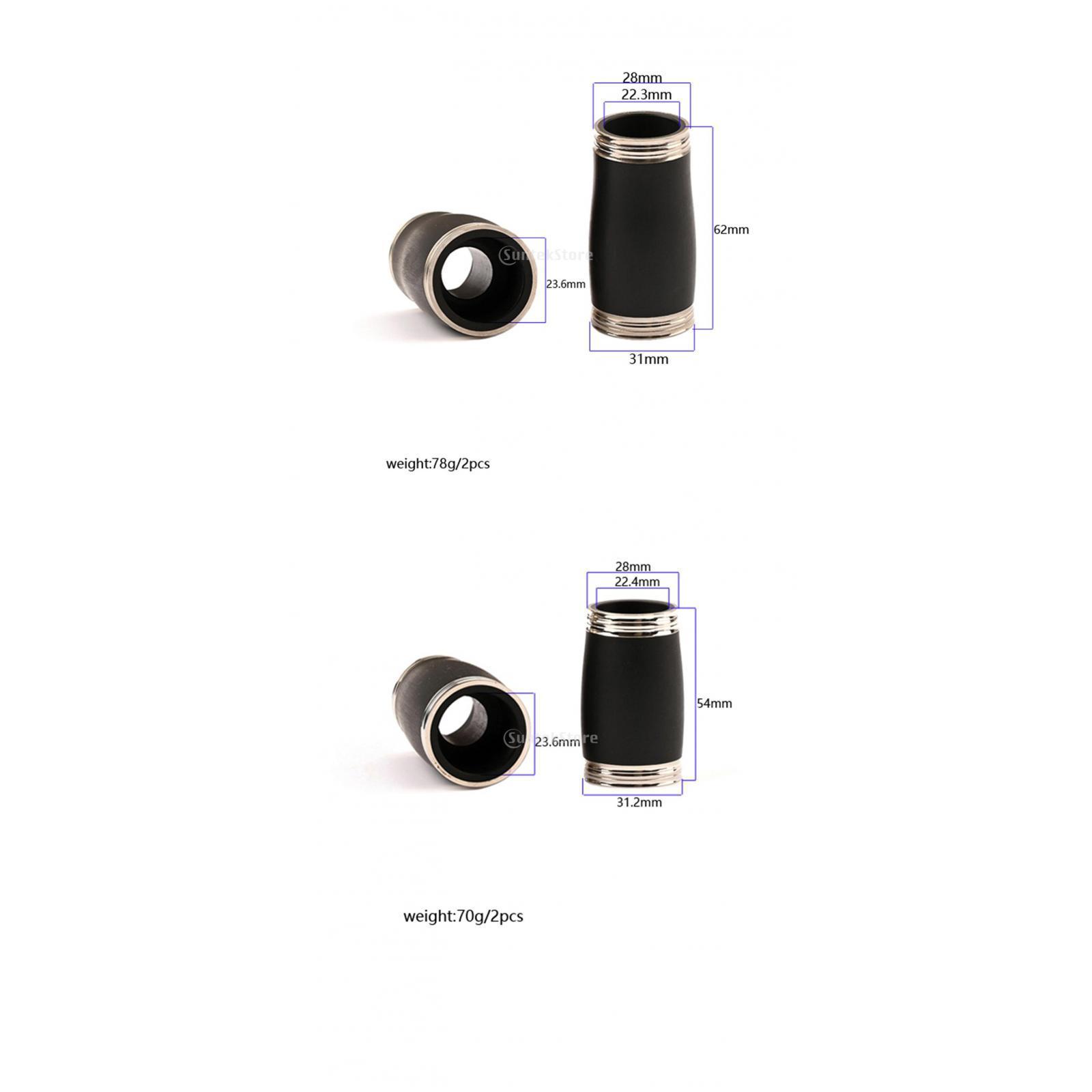 4 Pieces Bakelite Clarinet B Flat Adjustable Treble Pitch Pipe for Musical Instrument