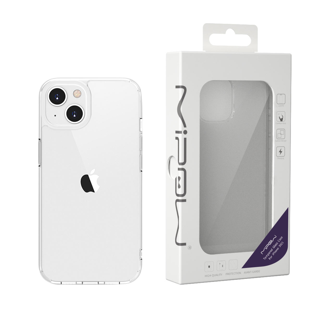 Ốp Lưng Trong Suốt Mipow Tempered Glass Dành Cho Iphone 13 13 Pro 13 Pro Max - Hàng Chính Hãng - Iphone 13