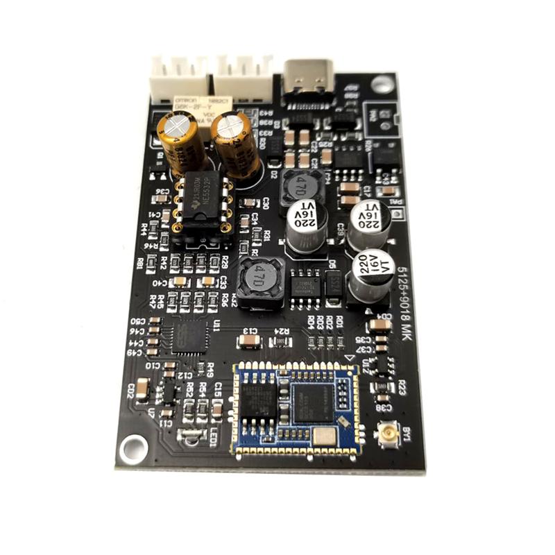 DLHIFI QCC5125 Bluetooth 5.1 Trình nhận bộ chuyển đổi LDAC APTX HD ES9018 DAC với đầu vào dòng Opamp NE5532 cho bộ khuếch đại âm thanh HIFI