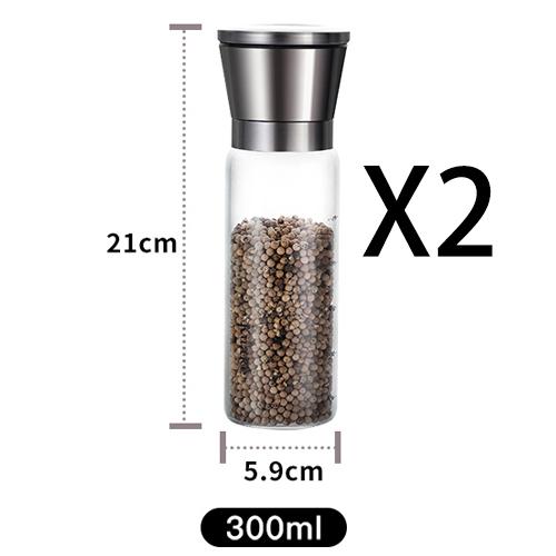 Nhà Máy Hạt Tiêu Gia Vị Jar Gia Vị Mài Chai Muối Và Hạt Tiêu Đen Xay Shakers Kính Thép Không Gỉ Nhà Bếp Canister Set