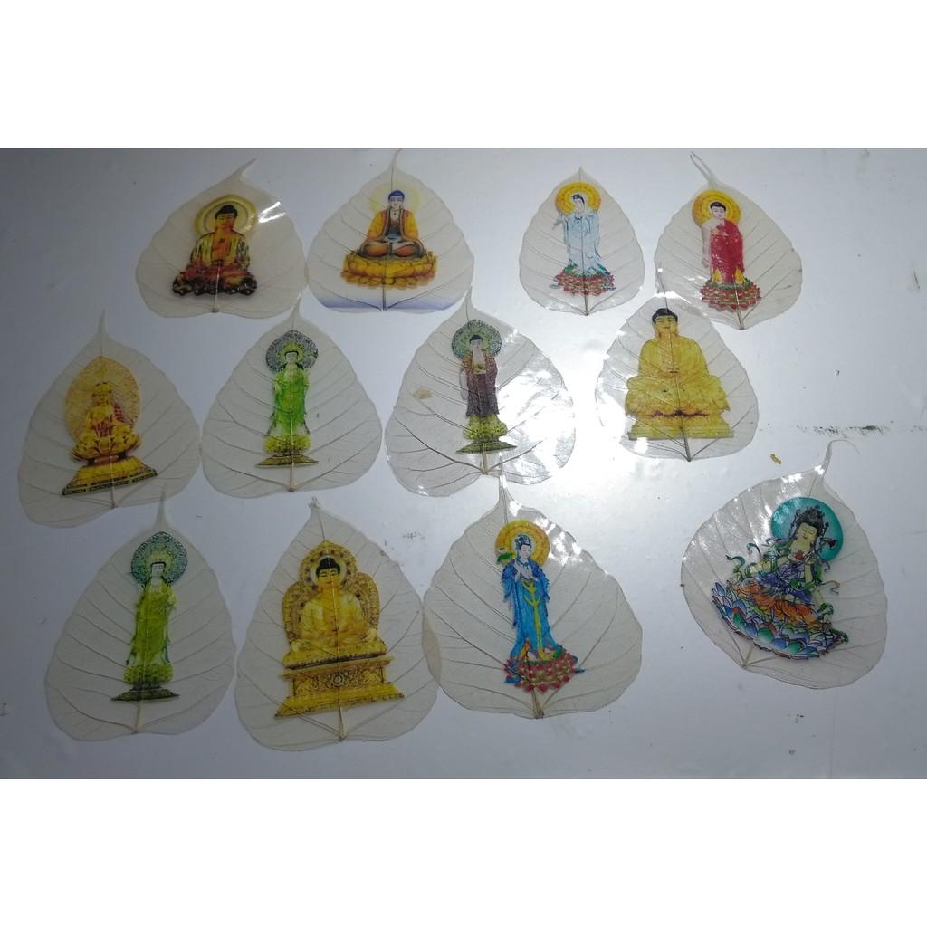 Lá bồ đề - hình phật trên lá bồ đề 100% - hình adida, quan âm, dược sư BH-24T