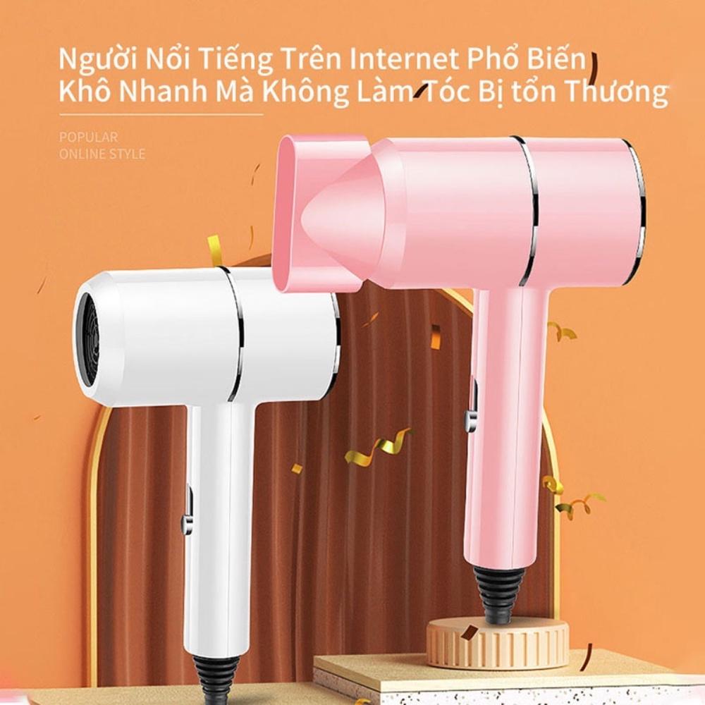 Mấy sấy tóc mini cầm tay 2 chiều nóng lạnh HAIR DRYER, công suất 2200W, 3 chế độ sấy chăm sóc tóc, bảo hành 6 tháng