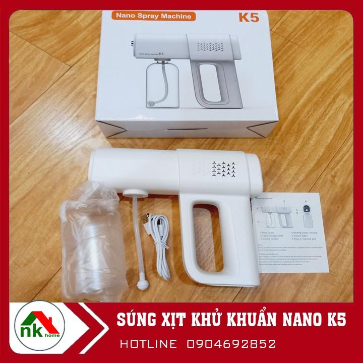 Máy phun diệt khuẩn cầm tay - Xịt khử trùng phun sương Nano K5