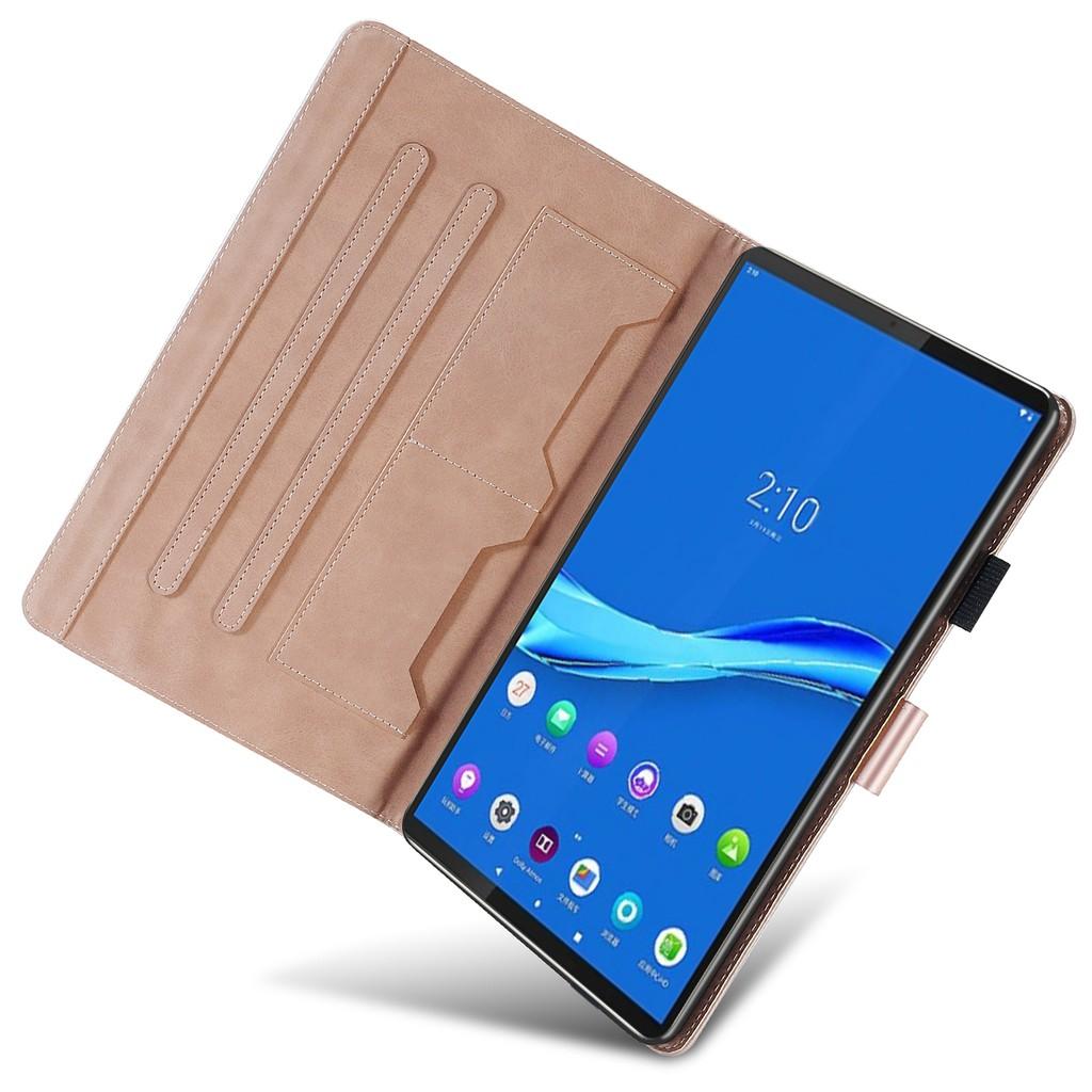 Bao Da Máy Tính Bảng Nắp Lật Bằng Da PU Viền Silicon Mềm Mại Kiêm Ví Và Khe Thẻ Cho Lenovo Tab M8 8.0"