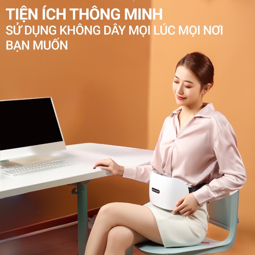 Đai Massage Bụng Bi Xoay Kết Hợp Đèn Hồng Ngoại Giúp tan Béo Bụng, Massage Xoa Bóp Toàn Thân giảm Đau Nhức Mỏi