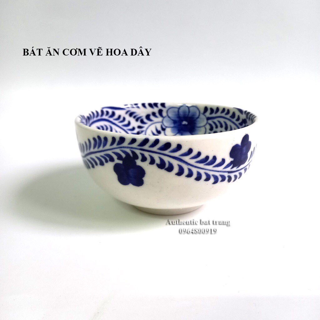 Bát ăn cơm cao cấp D11.5H6cm họa tiết Vẽ tay thủ công siêu đáng yêu - Xưởng gốm sứ cao cấp Authentic bat trang