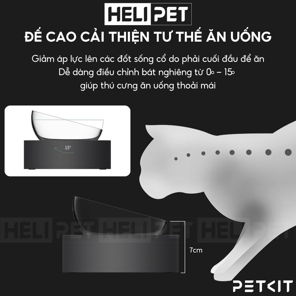 Bát ăn đôi inox chống gù lưng Petkit- HeLiPet