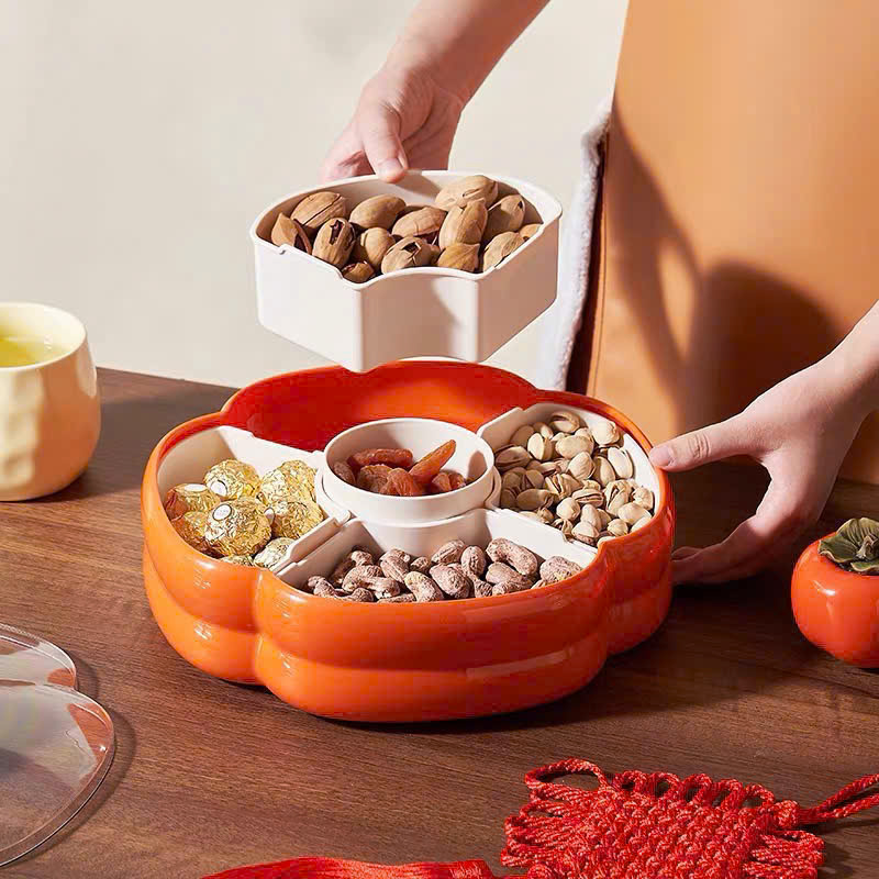 Khay Đựng Mứt Tết 5 Ngăn Hình Quả Hồng – Khay Bánh Kẹo, Hạt, Trái Cây, Mang Ý Nghĩa No Đủ – Trang Trí Tết Sang Đẹp - HÀNG CHÍNH HÃNG MINIIN