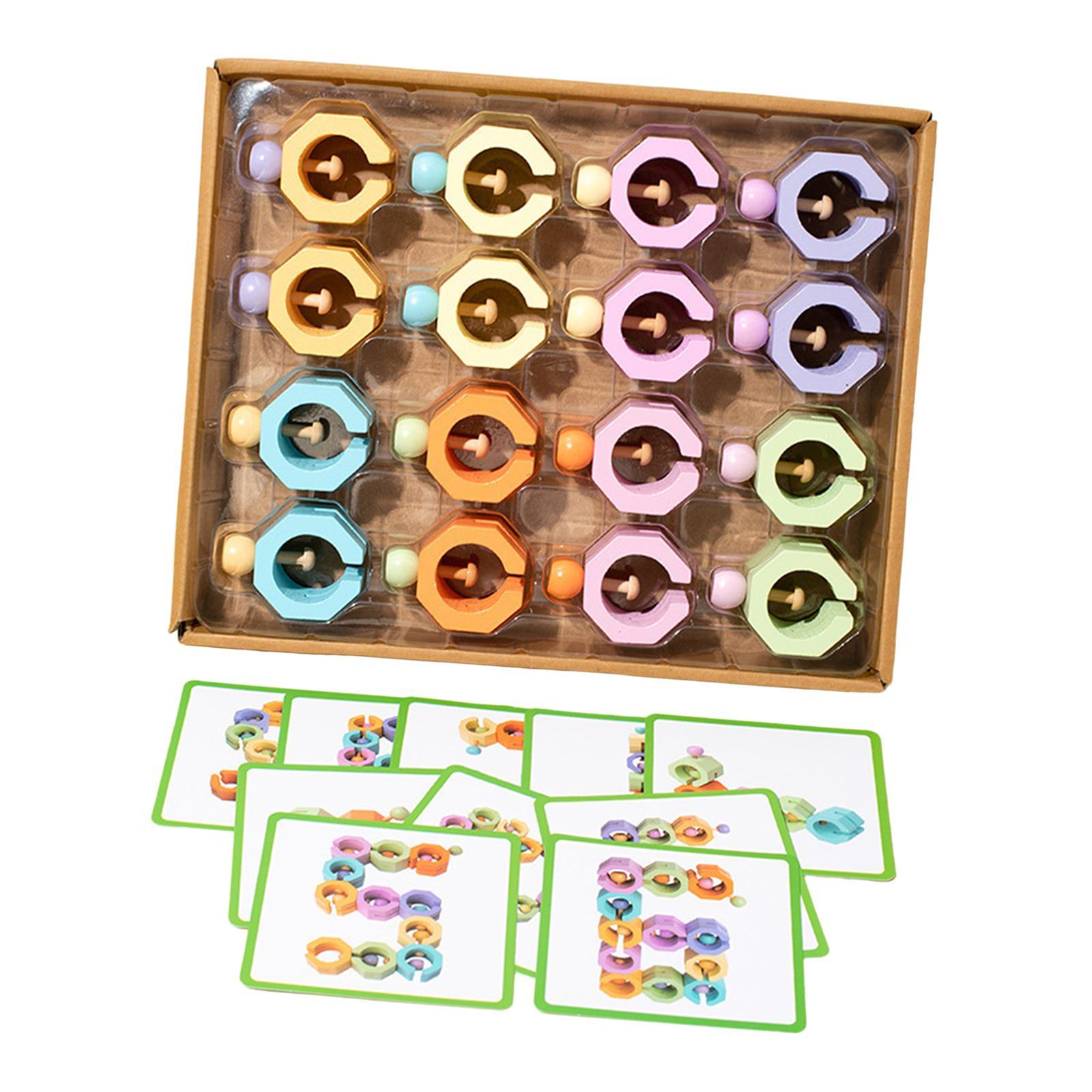 Montessori Shape Sorter Stacker Matching Blocks Colorful