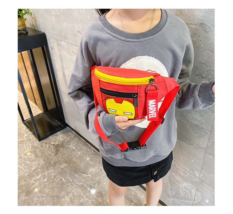 Túi đeo chéo, đeo bụng hoạ tiết marvel cho bé trai cá tính, ngăn chứa rộng đựng điện thoại, bì lì xì tết