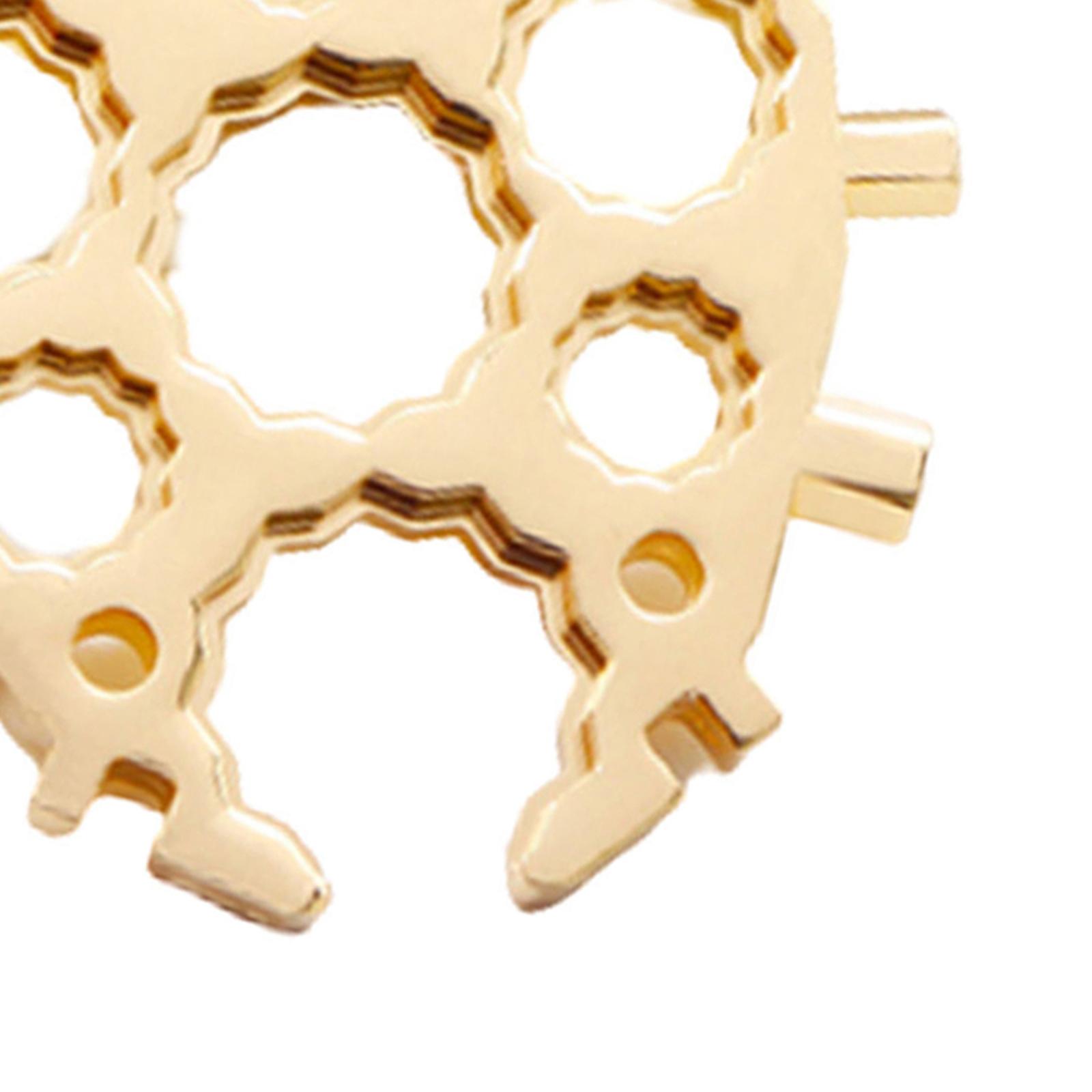 20-in-1 Snowflake Multi-Tool, Alloy Steel Easy Use Portable Phillips/Slotted Screwdriver Key Chain with Rings Bottle Opener for Outdoor Emergency