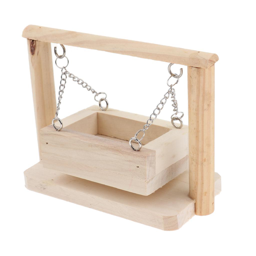 Wooden Small Animal Hamster Ferret Rat Hammock Cage Hanging Basket Nest