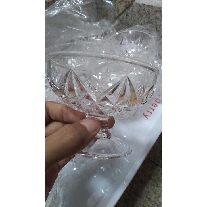 Combo 6 ly ăn kem, cốc ăn kem, ly rượu nhỏ Ø 10.20 x 7.50 cm 150 ml nbán hàng quán nhựa acrylic bền đẹp
