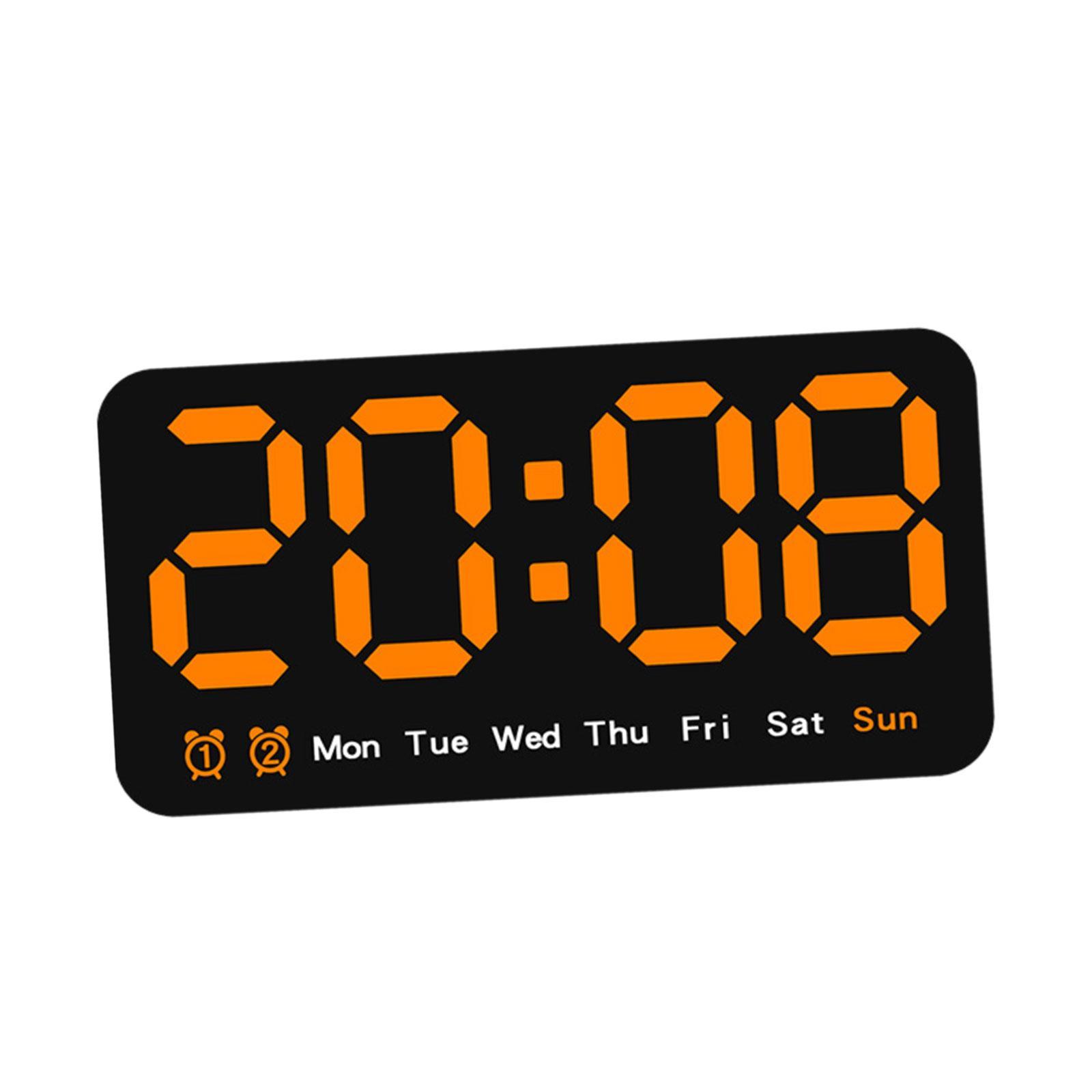 LED Desktop Alarm Clock Desk Digital Clock Table Dimmer Large LED Clocks Wall Clock Electronic Clock for Bedroom Office Adult