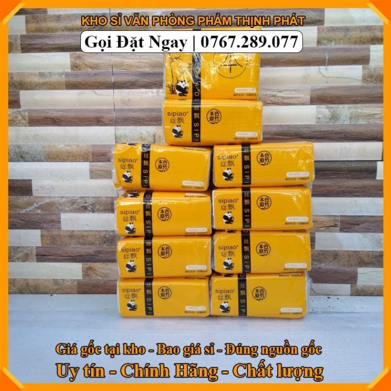 Kho sỉ vpp 1 Gói 300 tờ giấy ăn Gấu trúc Sipiao siêu dai . LG11