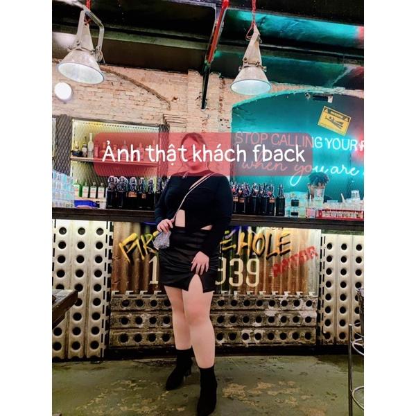 CHÂN VÁY GIẢ DA XẺ ĐÙI 55KG-100KG