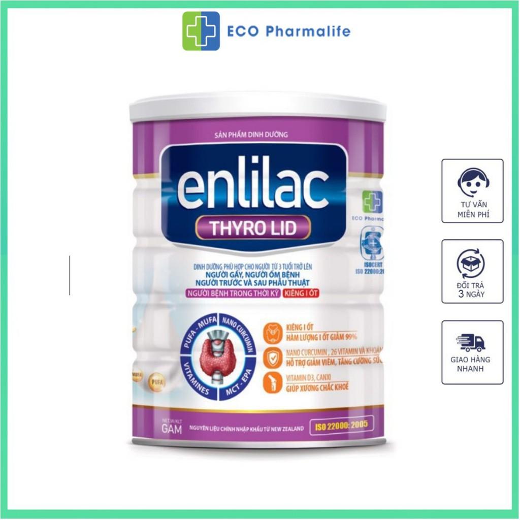 Sữa bột Enlilac Thyro LID- 400gr, dinh dưỡng chuyên biệt cho chế độ kiêng Iod, phòng ngừa biến chứng tim mạch