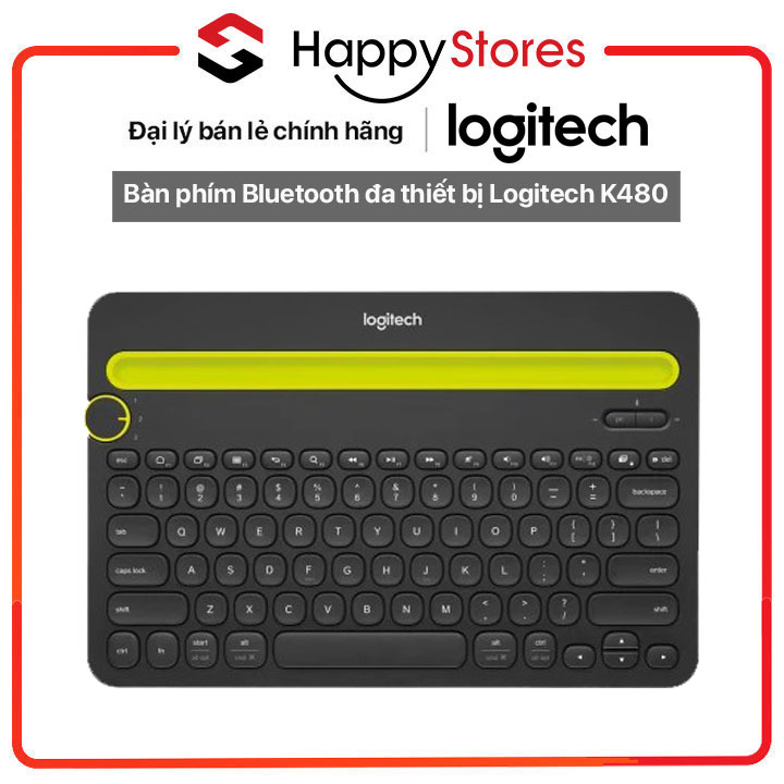 Bàn phím Bluetooth đa thiết bị Logitech K480 - Hàng chính hãng