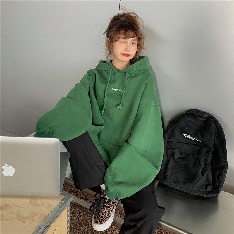 Áo hoodie form rộng mũ hai lớp - Alon arc