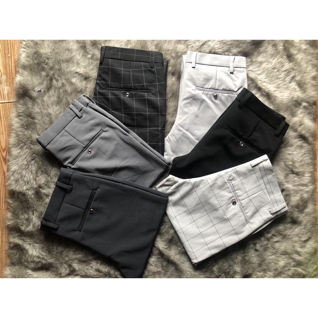 Quần Tây Học Sinh size 26 và size 27 Màu Đen Vải Giản Ống Côn