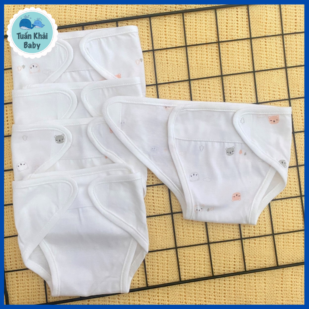 Set 5 Tã Vải Sơ Sinh CUNCON cho bé trai, bé gái | Size 1,2,3 cho bé sơ sinh -9kg | Chất vải cotton mềm, mịn, miếng dán mềm