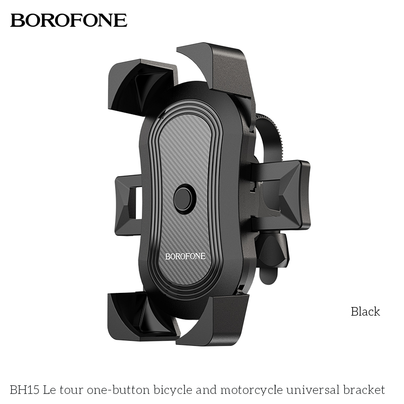 Combo giá đỡ Borofone BH72, BH59, BH34, BH15 + Tẩu sạc Hoco Z45A 2 USB chống nước, hàng chính hãng cho xe máy, mô tô, xe đạp