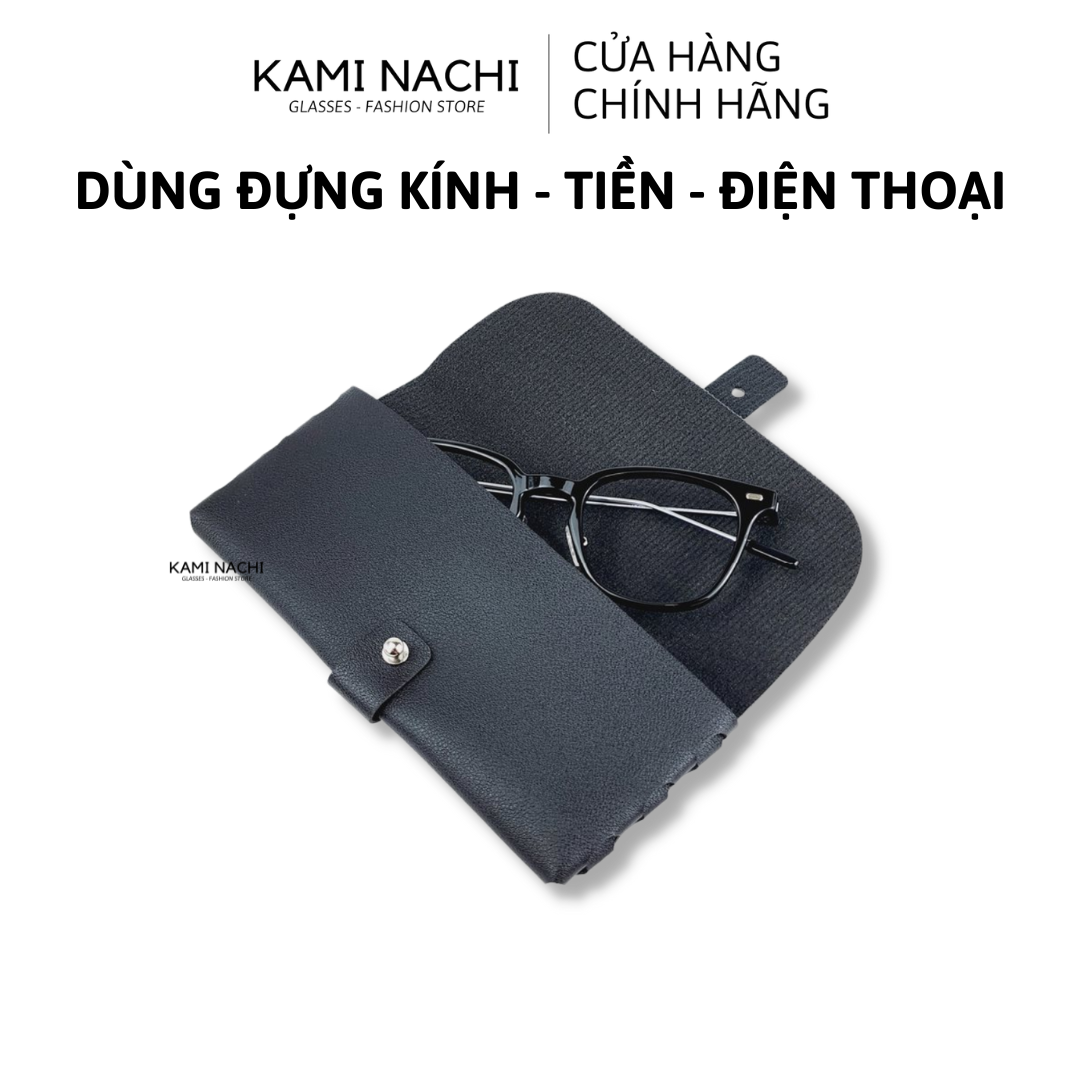 Ví da thủ công KAMI NACHI đựng mắt kính, điện thoại, tiền và thẻ các loại, có nhiều màu