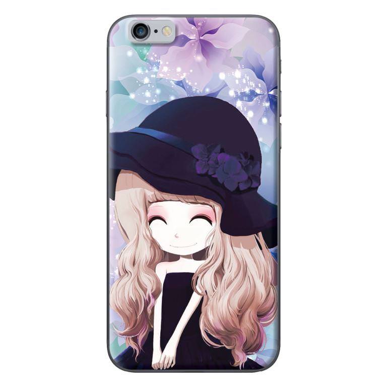 Ốp lưng dành cho iPhone 6/6S và iPhone 6 Plus/6S Plus - Anime Cô Gái Nón Đen