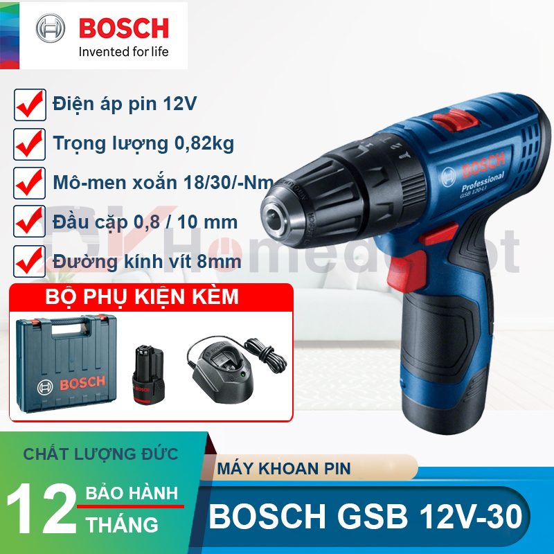 Máy khoan pin Bosch GSB 12V-30 