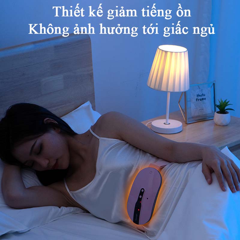 Máy Massage Bụng Kinh Làm Ấm Bụng Ba Mức Nhiệt Đa Năng Nhỏ Gọn Đai Chườm Bụng Giảm Đau Bụng Kinh Nguyệt Đau Lưng Ba Chế Độ Rung Làm Nóng Nhanh Túi Chườm Bụng Kinh Nóng Vải Nhung Mềm Mại Cao Cấp - ML034