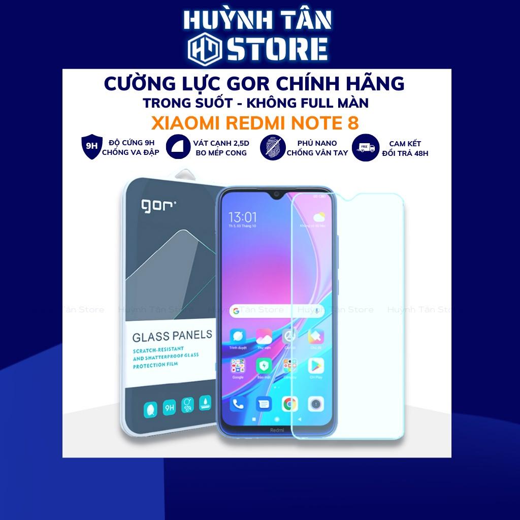 Cường lực redmi note 8 trong suốt KHÔNG FULL MÀN chống bám vân tay chính hãng GOR phụ kiện huỳnh tân store - Hàng nhập khẩu