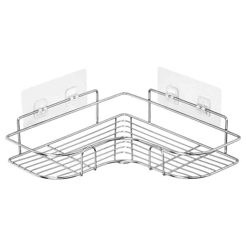 Kệ góc inox 304 dán tường phòng tắm, giá để đồ phòng bếp LOẠI XỊN SIÊU CHỊU LỰC 10KG