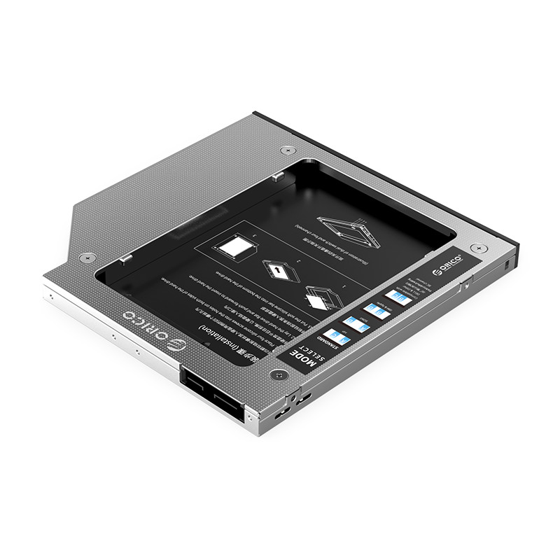 Khay ổ cứng Laptop (Caddy bay) 2.5&quot; SATA 1,2,3 ORICO M95SS-SV( Màu Bạc)- Hàng Chính Hãng