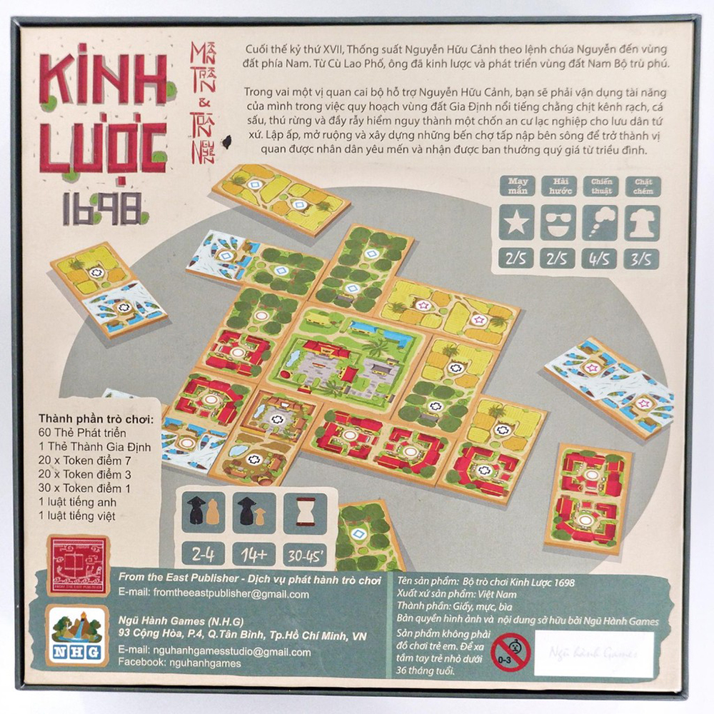 Board Game Kinh Lược 1698 Trò Chơi Chiến Thuật 2 - 4 Người Chơi Ngũ Hành Games