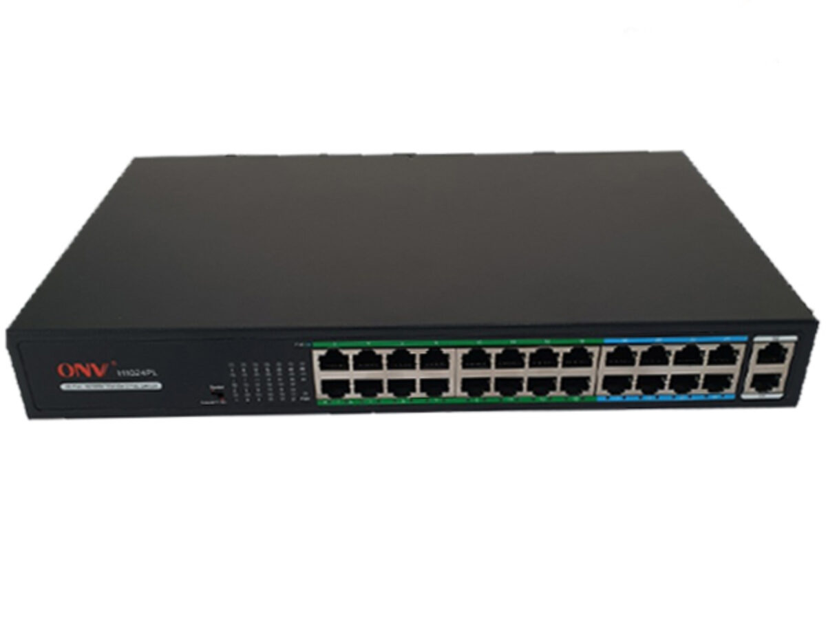 Switch Poe 24 Port Onv H1024PLS + 2 Uplink-HÀNG CHÍNH HÃNG