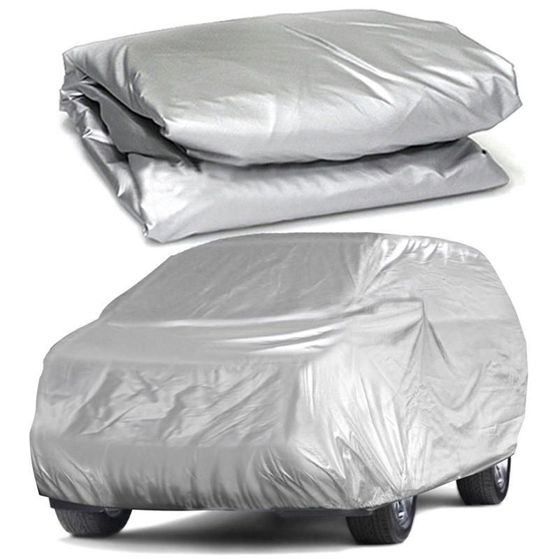 2x UV Protection Car Cover Full Car Cover Universal Fits For Sedan M Silver