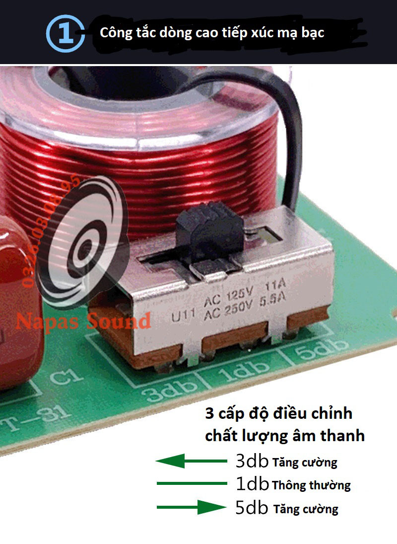 BỘ 2 CÁI MẠCH PHÂN TẦN BẢO VỆ LOA TRÉP T31 ĐA NĂNG - CÓ 3 CHẾ ĐỘ ÂM TRÉP - PHÂN TẦN LOA TREBLE RỜI