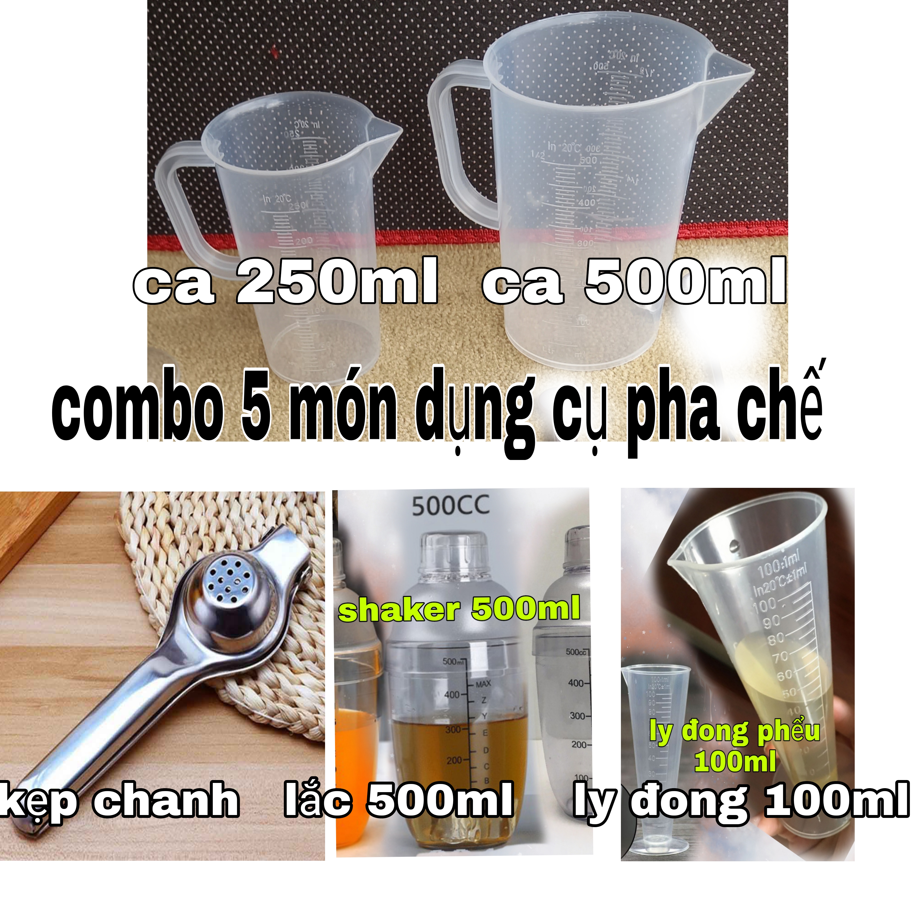 Combo dụng cụ pha chế 5 món ưa thích