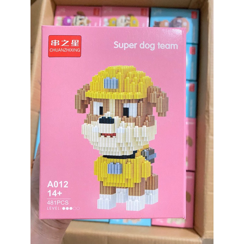 Đồ chơi lắp ráp mô hình đội chó cứu hộ Paw Patrol Super dog team