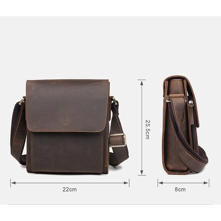 TÚI ĐEO CHÉO DA BÒ NGUYÊN MIẾNG