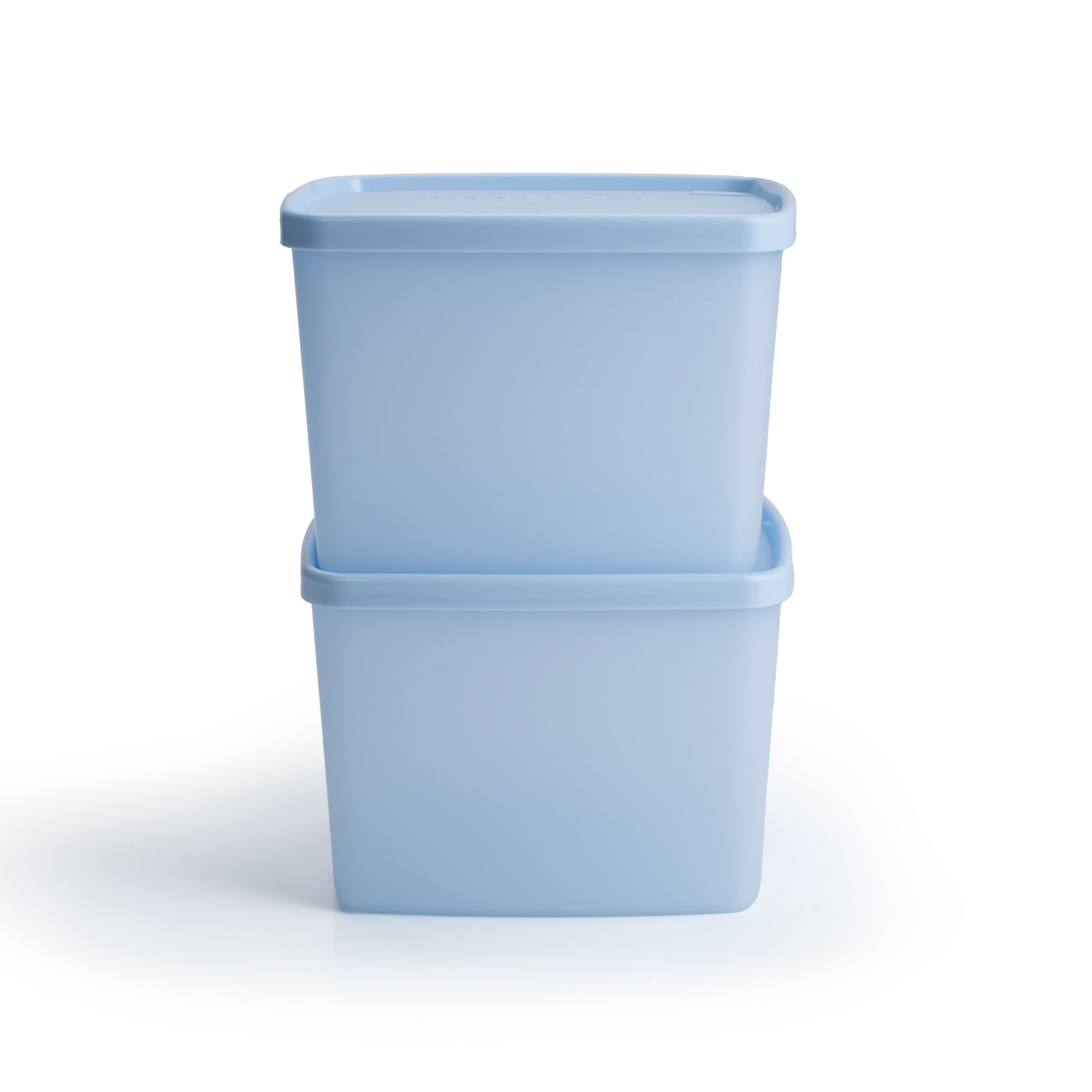 Bộ 2 hộp đựng thực phẩm Tupperware trữ khô và mát Stacking Square Medium 800ml
