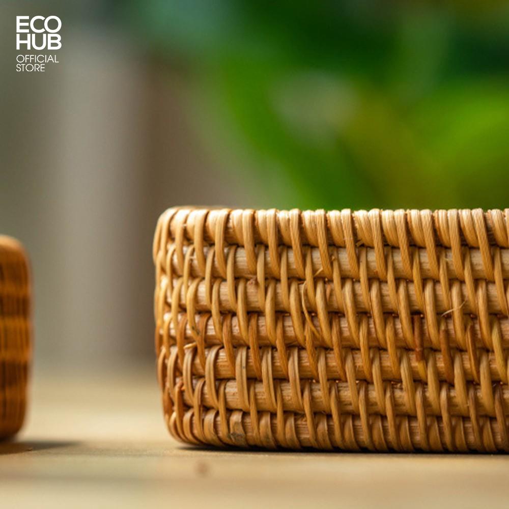 Bộ 3 Khay mây chữ nhật decor / bày đồ ăn | EH063
