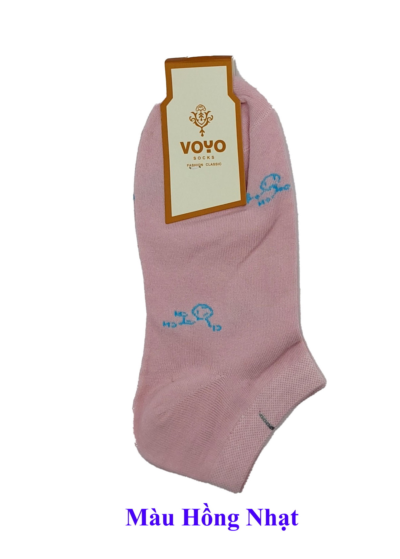 TẤT VỚ NỮ Loại vớ cổ ngắn In chữ cái trên thân vớ VOYO Chất liệu Cotton co giãn, Mềm êm,Thấm hút mồ hôi, Bảo vệ đôi chân