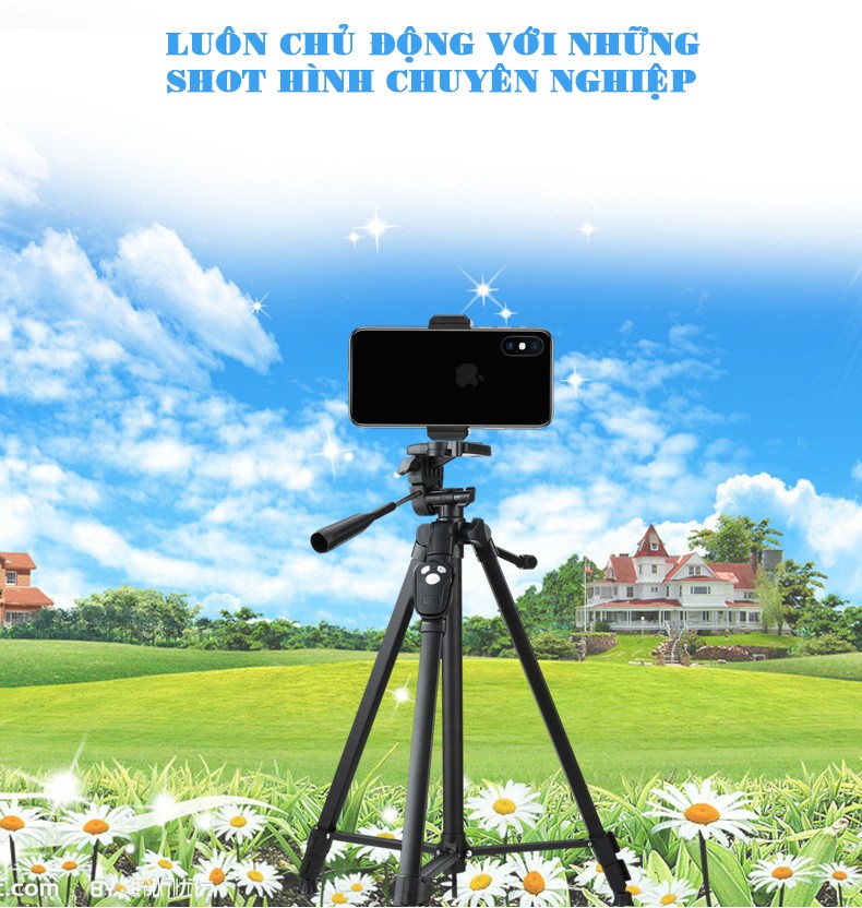 Giá đỡ 3 chân Tripod 3388 dành cho Điện thoại,Máy ảnh, camera + Quà tặng đặc biệt