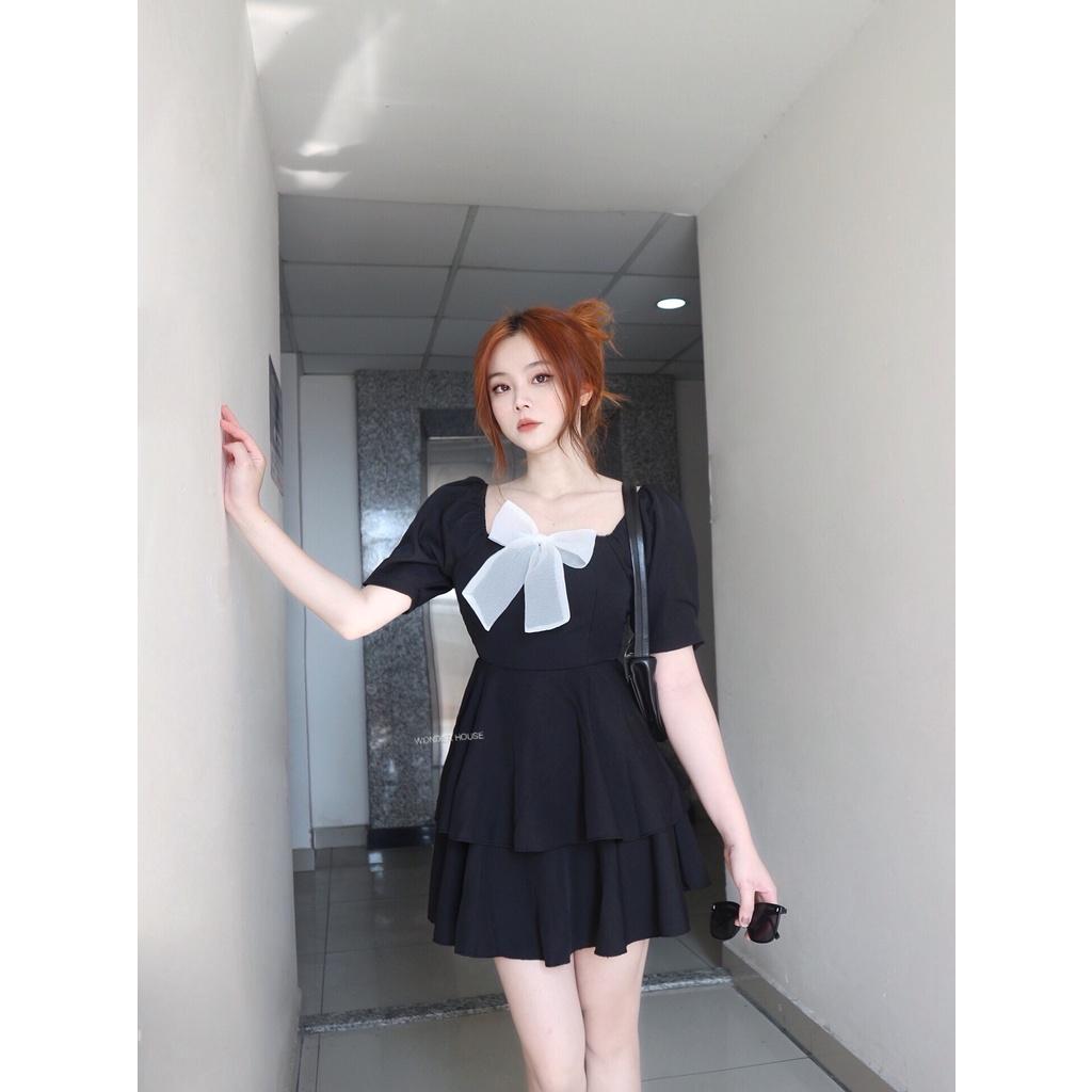 Đầm Wonderhouse cổ vuông dáng xòe 2 tầng dự tiệc, dạo phố sang chảnh - Nancy dress