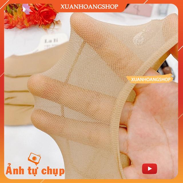  Vớ/Tất Hài Nữ Lười Ngắn Màu Đen, Da Nửa Bàn Chân Lali Hàn Quốc Đẹp Siêu Dai, Chống Xước, Chống Trơn Trượt, Hôi