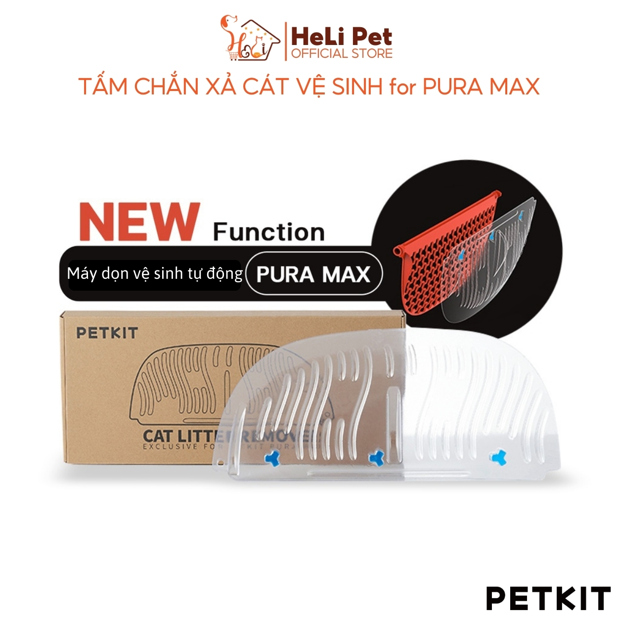 Tấm Chắn Xả Cát Cũ Máy Vệ Sinh Cho Mèo PETKIT Pura Max - HeLiPet